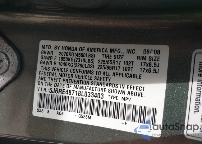 5J6RE48718L033403: 43292872