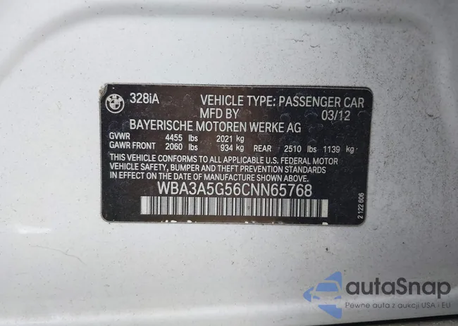 WBA3A5G56CNN65768: 43292914