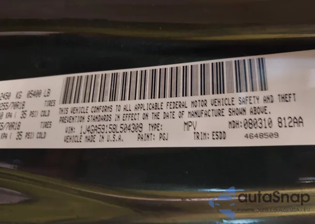 1J4GA59158L504309: 43292936