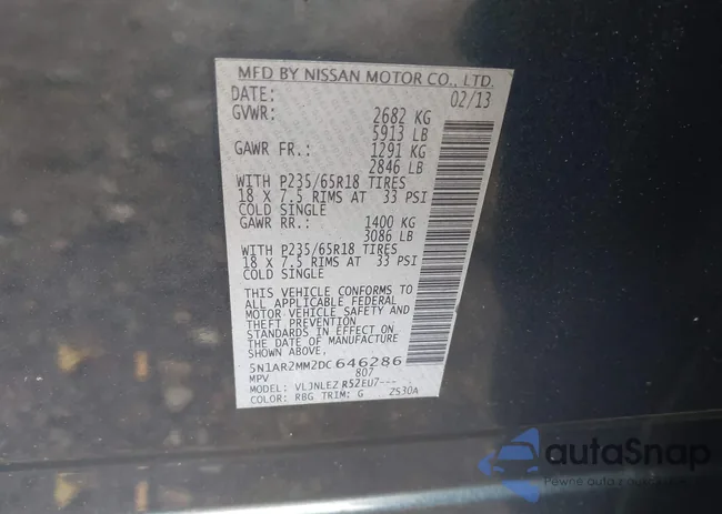 5N1AR2MM2DC646286: 43292964