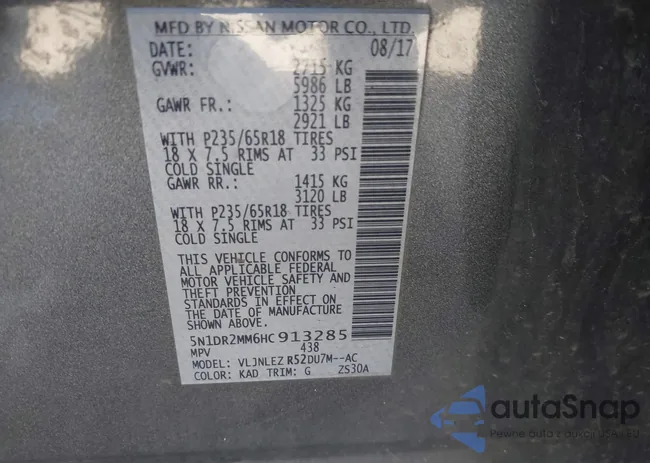 5N1DR2MM6HC913285: 43292980