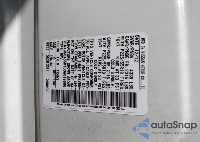 JN8AS5MT3DW019696: 43293019