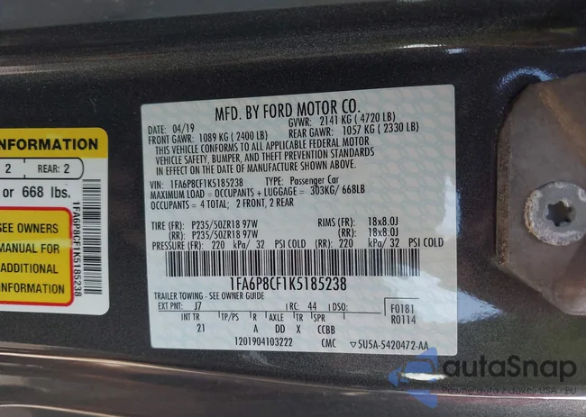 1FA6P8CF1K5185238: 43293084