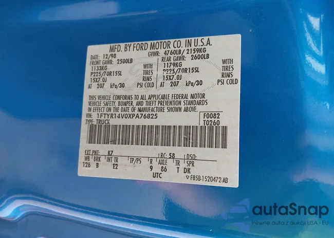 1FTYR14V0XPA76825: 43293087