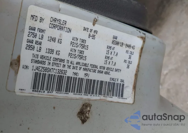 1J4EZ58SXTC132632: 43293102