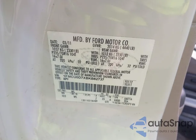 1FMCU0D7XBKB82737: 43293146