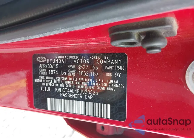 KMHCT4AE4FU930325: 43293188