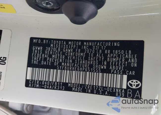 5YFBURHE6HP651555: 43293273