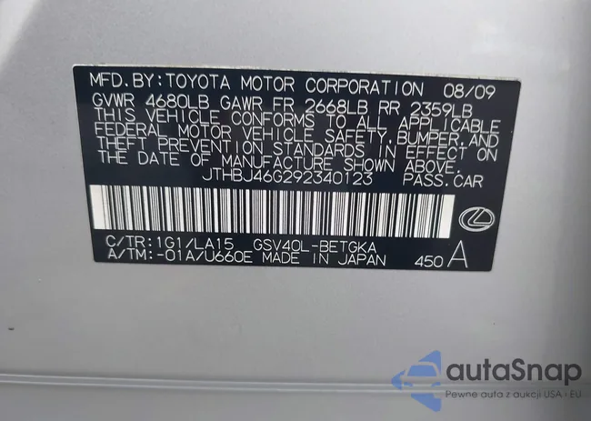 JTHBJ46G292340123: 43293369