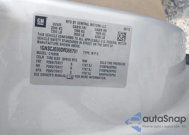 1GNSCJE00DR366791: 43293884