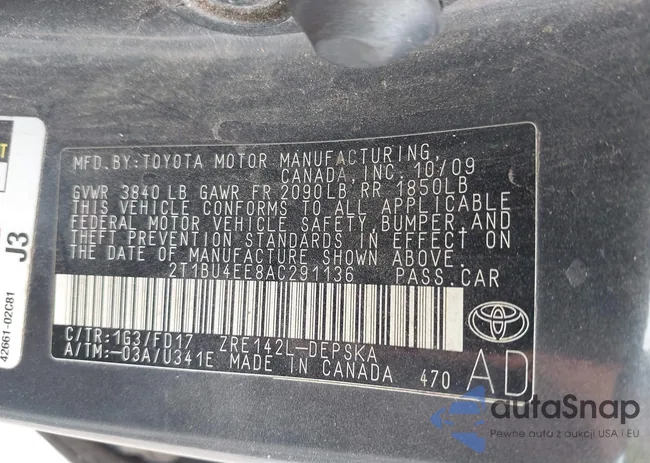 2T1BU4EE8AC291136: 43293940