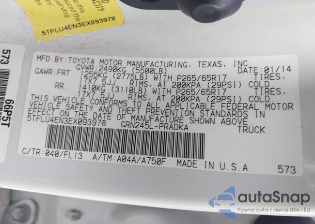 5TFLU4EN3EX093978: 43294057