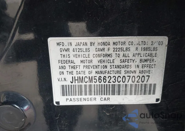 JHMCM56623C070207: 43294256