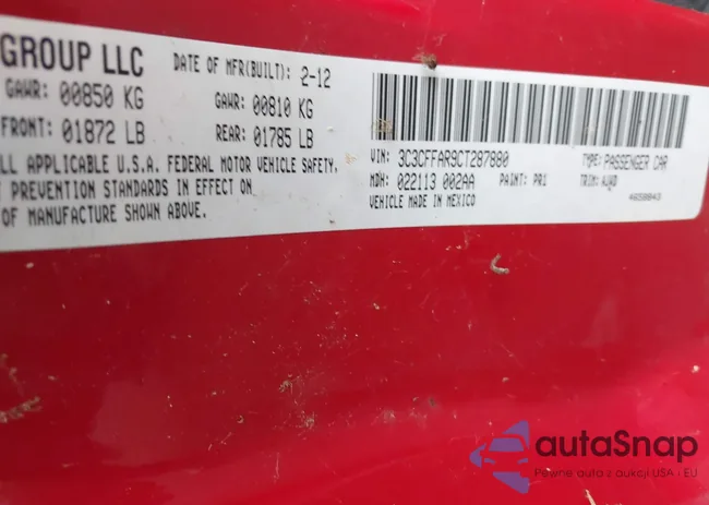 3C3CFFAR9CT287880: 43294298