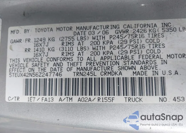 5TEUX42N56Z247746: 43294334