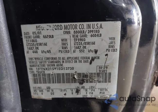 1FTNX21S91ED13730: 43294382