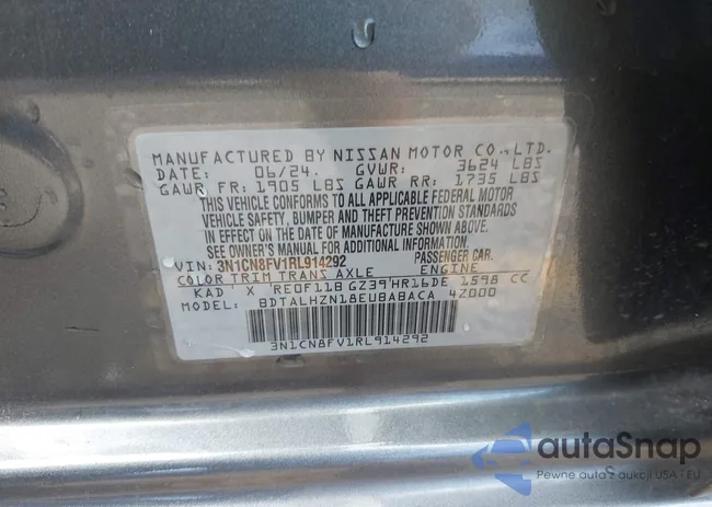 3N1CN8FV1RL914292: 43293411