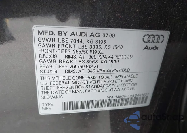 WA1MMAFE0AD001037: 43293567