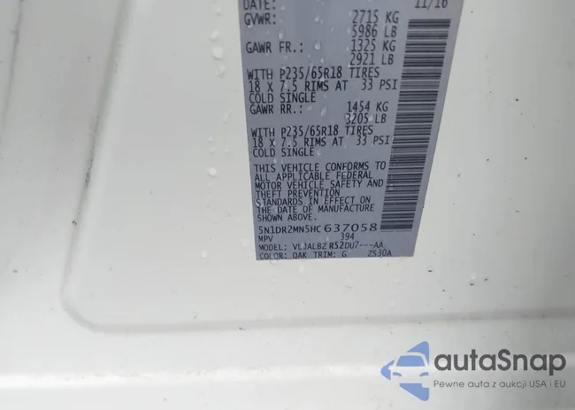 5N1DR2MN5HC637058: 43293676