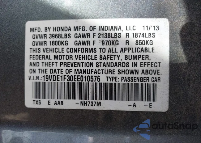 19VDE1F30EE010576: 43293716
