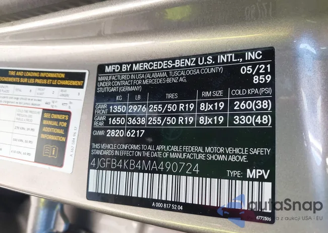 4JGFB4KB4MA490724: 43294794