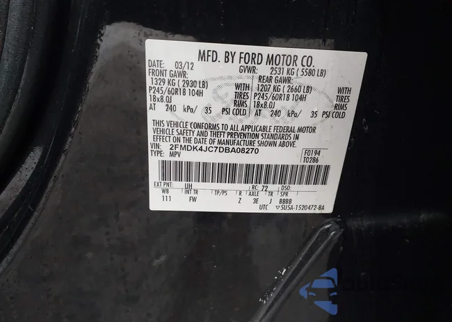 2FMDK4JC7DBA08270: 43294883