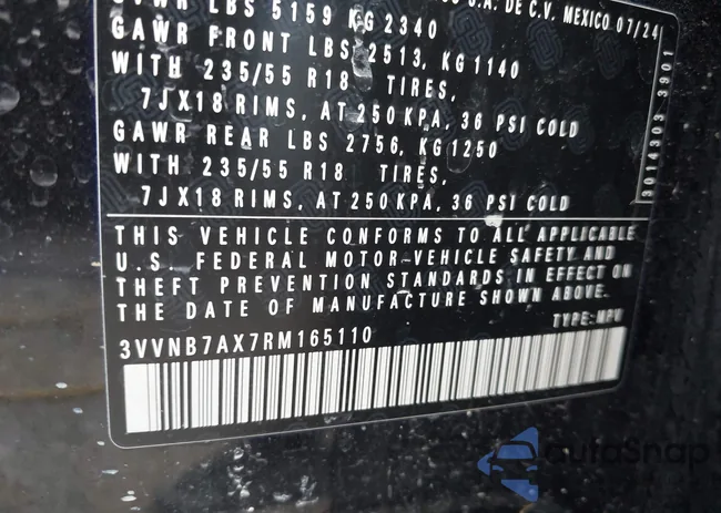 3VVNB7AX7RM165110: 43294926