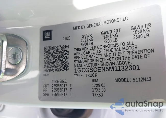 1GCGSCEN5M1132301: 43295018