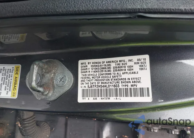 5J6TF2H54AL011603: 43295189