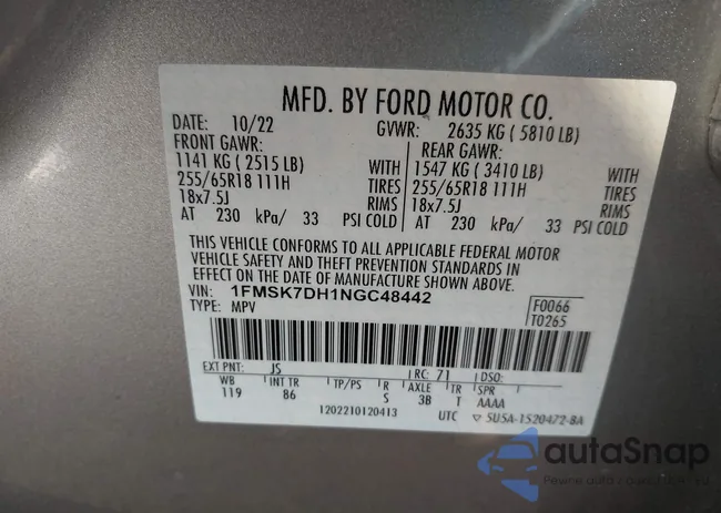 1FMSK7DH1NGC48442: 43295362