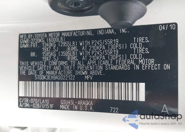 5TDDK3EH9AS022122: 43294436