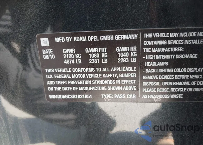 W04GU5GC3B1021951: 43294600