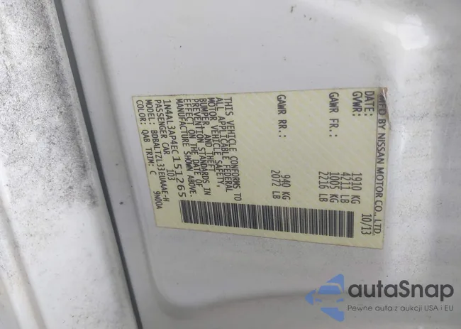 1N4AL3AP4EC151265: 43294649