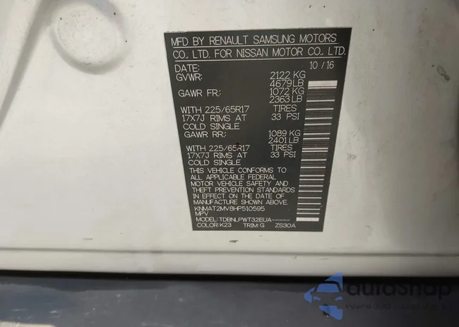 KNMAT2MV8HP510595: 43294701