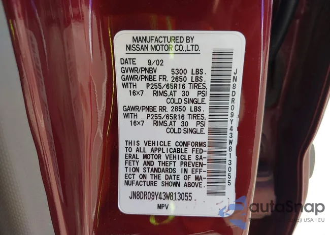 JN8DR09Y43W8J3055: 43294752