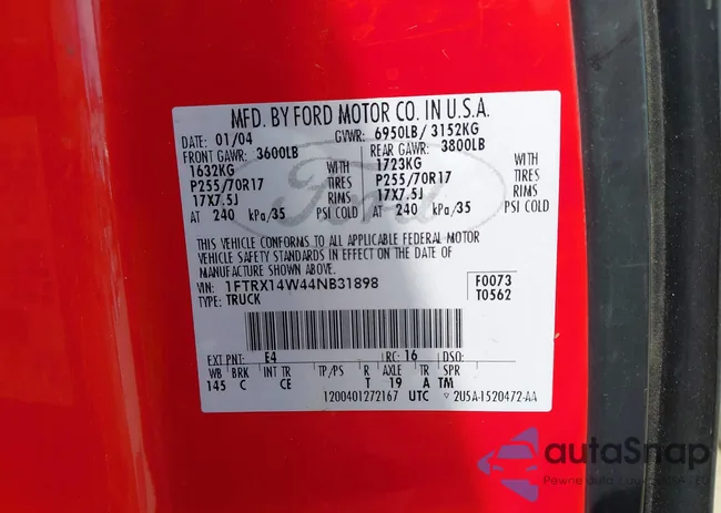 1FTRX14W44NB31898: 43295837