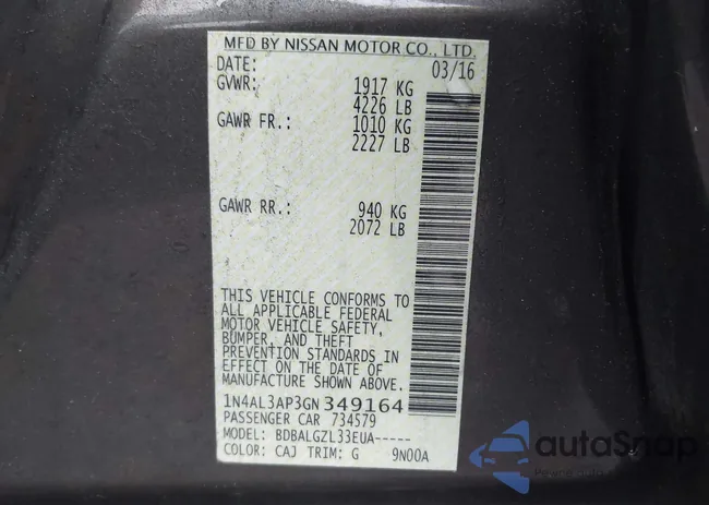 1N4AL3AP3GN349164: 43295845