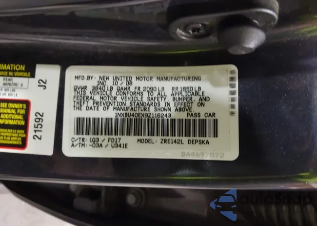 1NXBU40EX9Z116243: 43295939