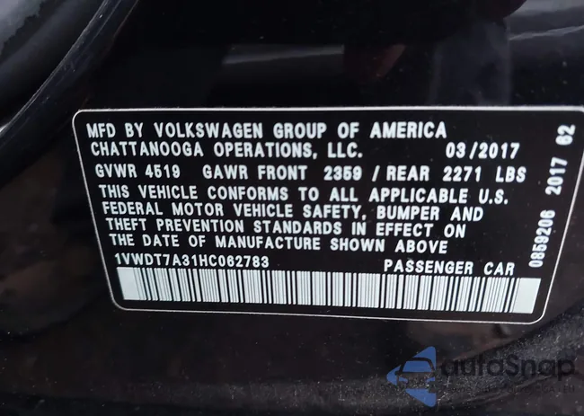 1VWDT7A31HC062783: 43296138