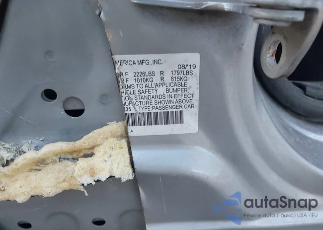 19UDE2F78KA013435: 43296265