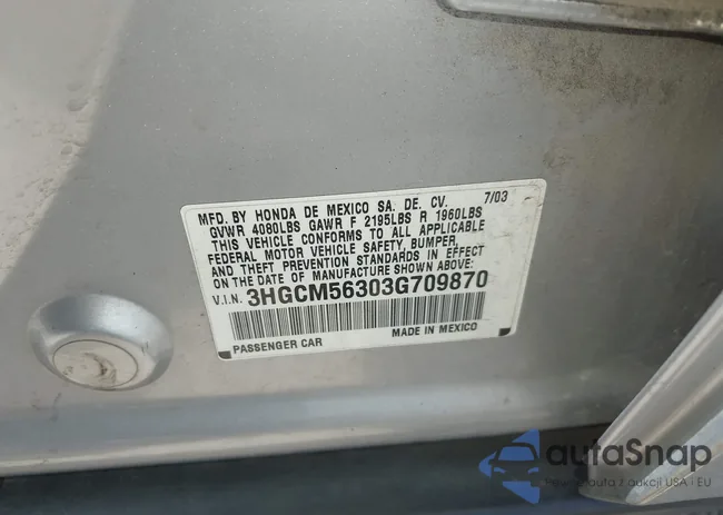 3HGCM56303G709870: 43296335