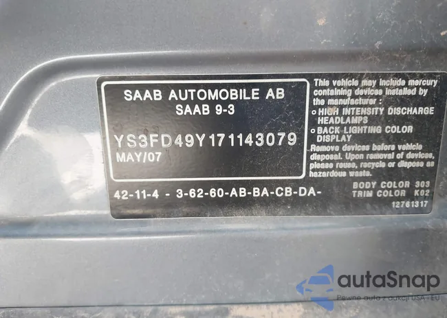 YS3FD49Y171143079: 43295558