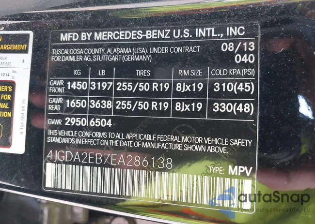 4JGDA2EB7EA286138: 43295700