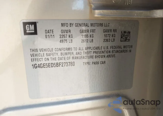 1G4GE5ED5BF273780: 43295701