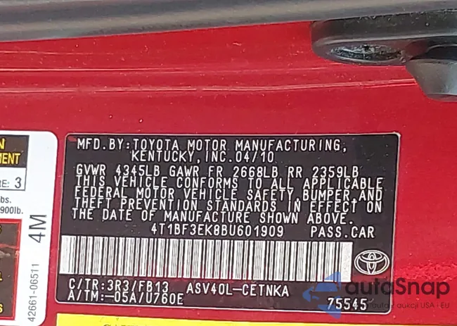 4T1BF3EK8BU601909: 43295753