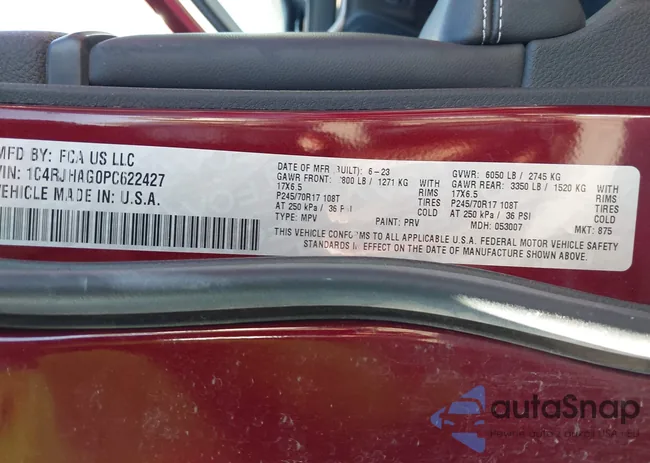 1C4RJHAG0PC622427: 43295755