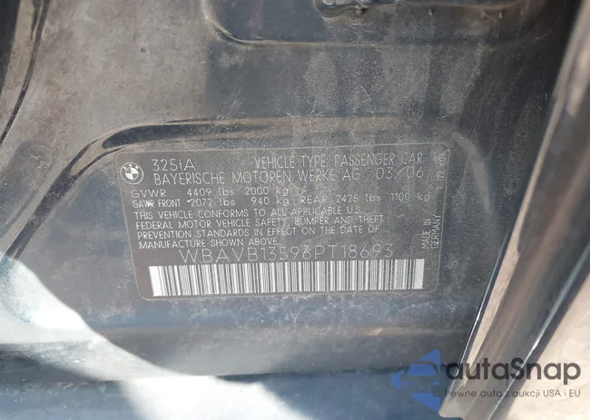 WBAVB13596PT18693: 43296794