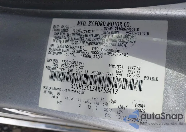 3LNHL2GC3AR753413: 43296868