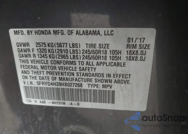 5FRYD4H39HB027268: 43296967