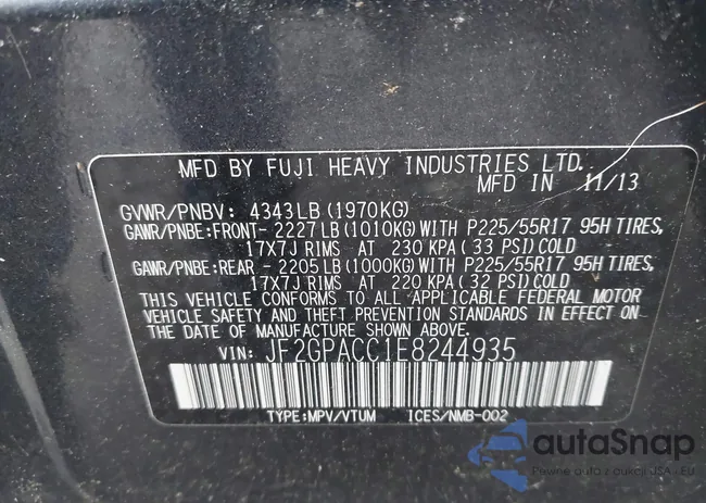 JF2GPACC1E8244935: 43296985